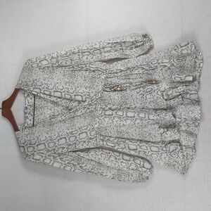 Blue Island Snakeskin Lightweight Beach‎ Swim Cover M